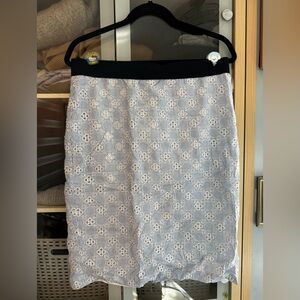 Ann Taylor Elegant Lace Overlay Pencil Skirt